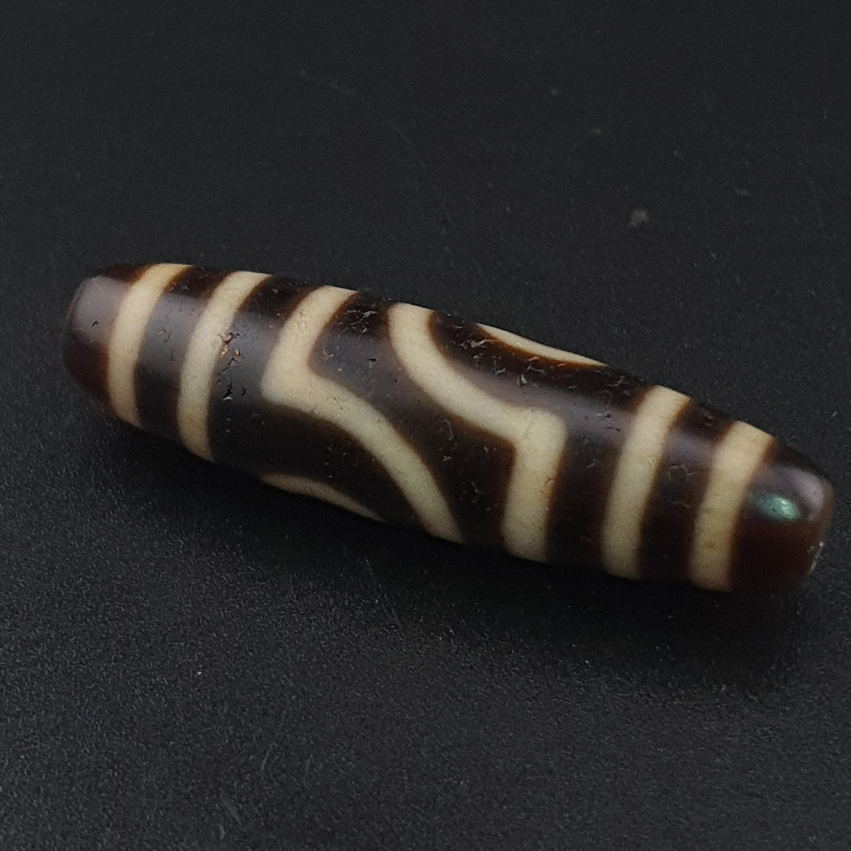 Antique Himalayan Tibetan 2 Eyes Agate Dzi Bead Amulet