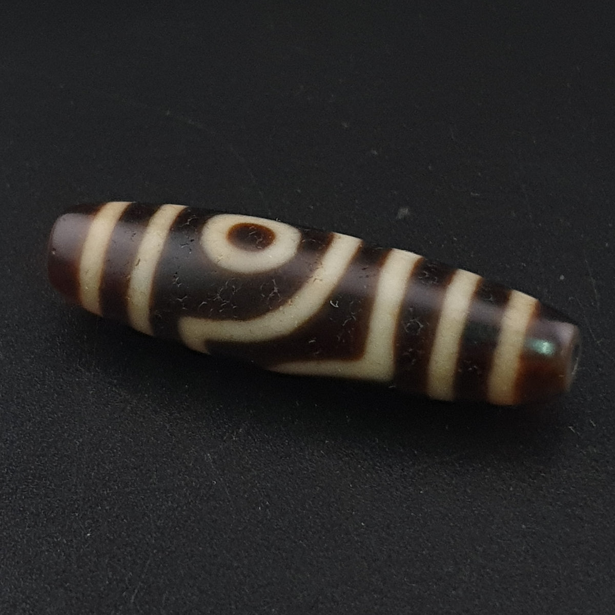 Antique Himalayan Tibetan 2 Eyes Agate Dzi Bead Amulet