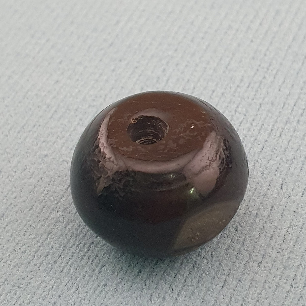 Amulette vintage en œil de Suleimani en agate naturelle, forme pneu