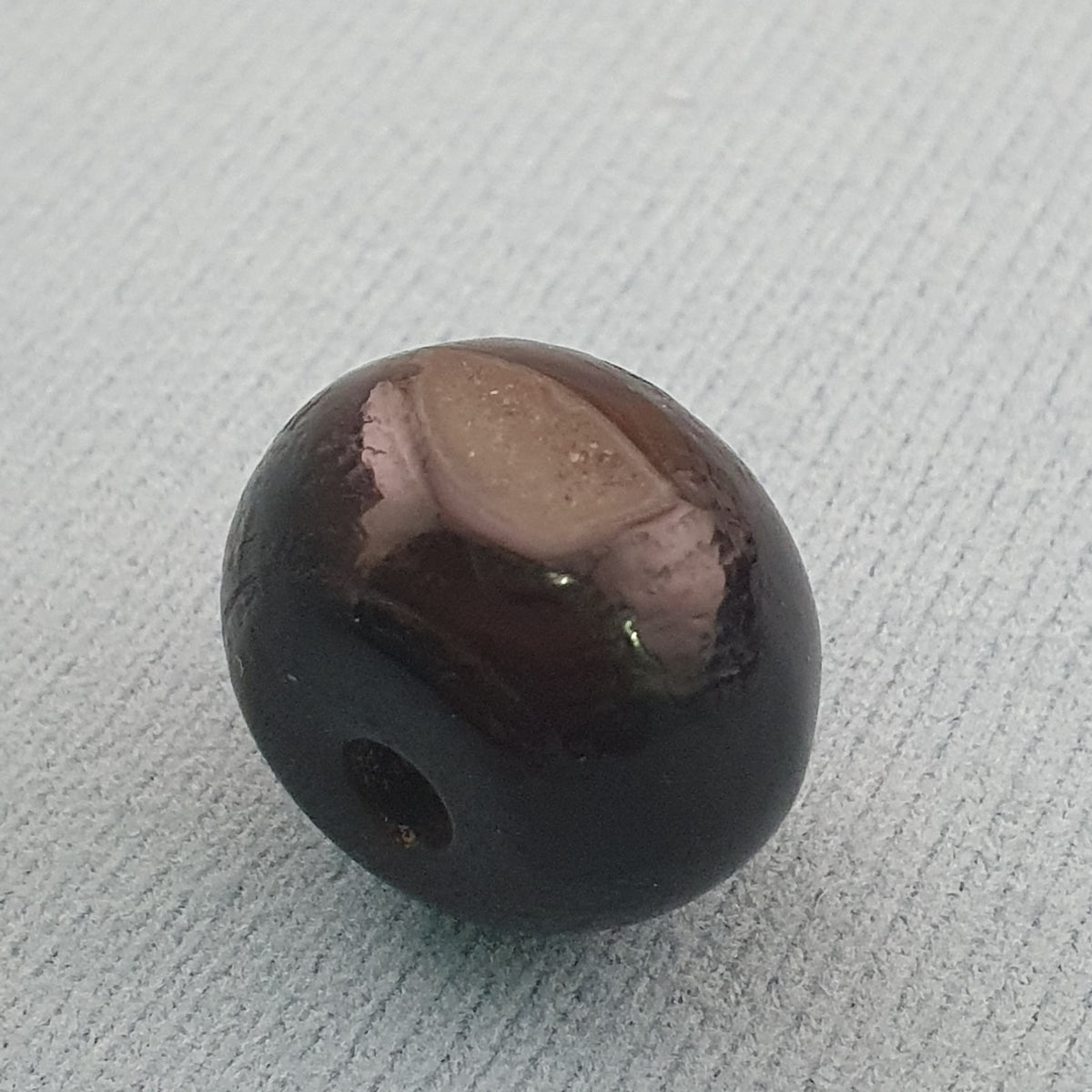 Amulette vintage en œil de Suleimani en agate naturelle, forme pneu