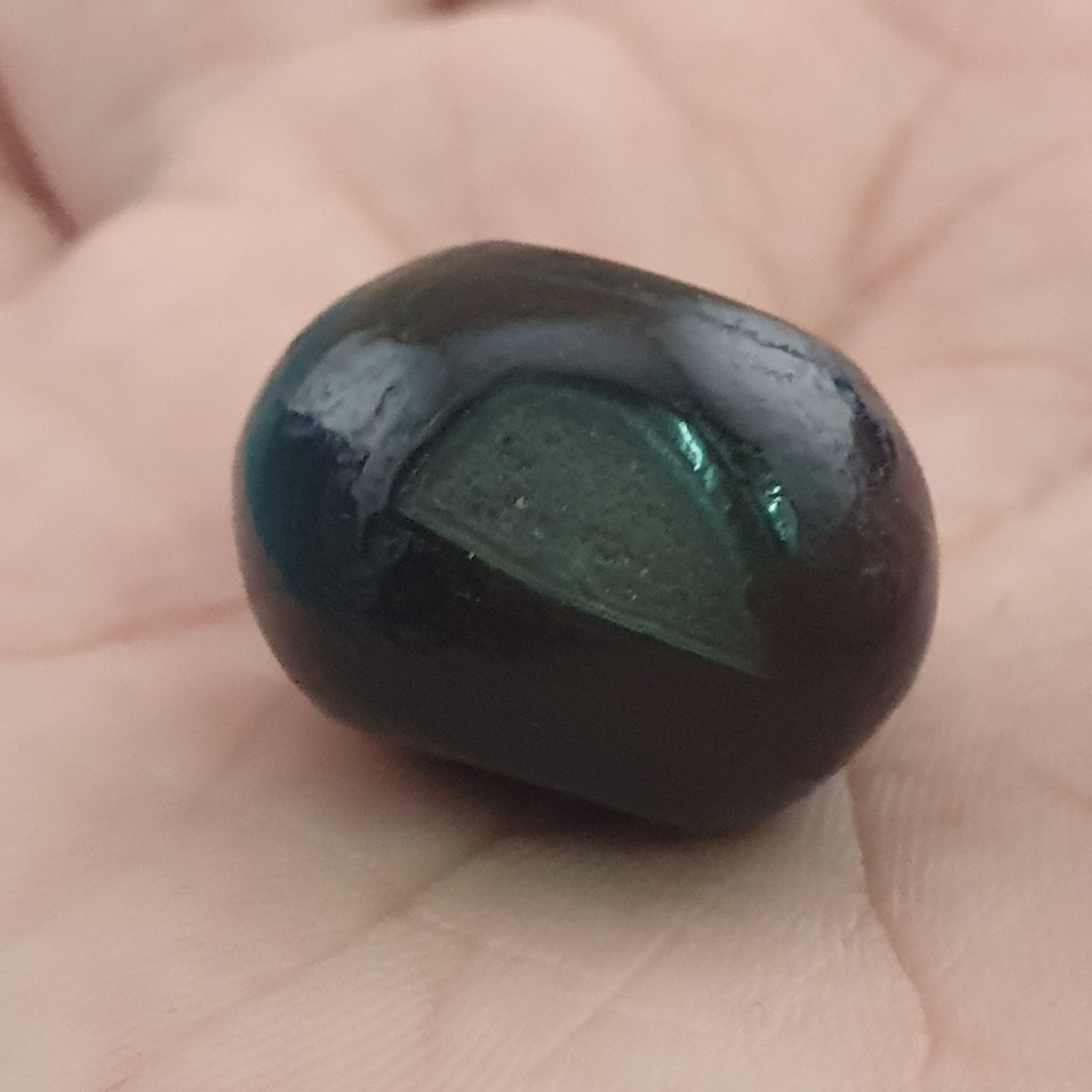Amulette vintage en œil de Suleimani en agate naturelle, forme pneu