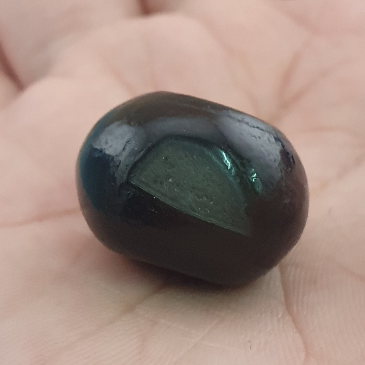 Amulette vintage en œil de Suleimani en agate naturelle, forme pneu
