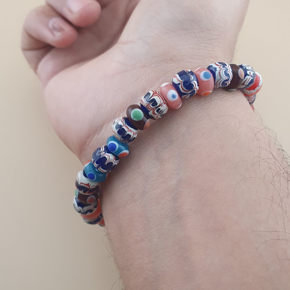 Armband im venezianischen Vintage-Stil mit Glasperlenmix