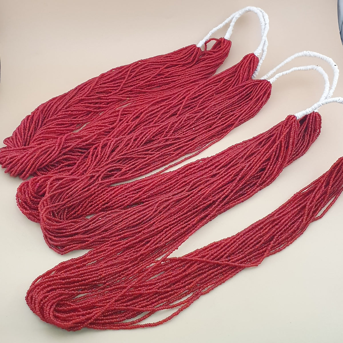 Antique Venetian Style 2-2.5mm Whiteheart Glass MultiStrand 20-21 Strands