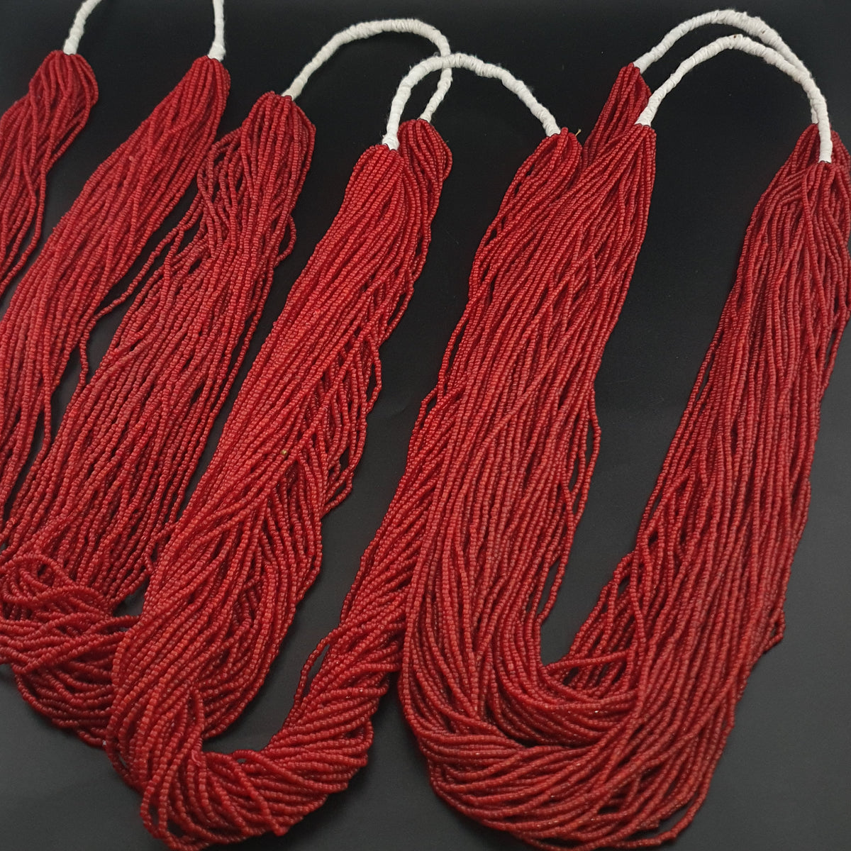 Antique Venetian Style 2-2.5mm Whiteheart Glass MultiStrand 20-21 Strands