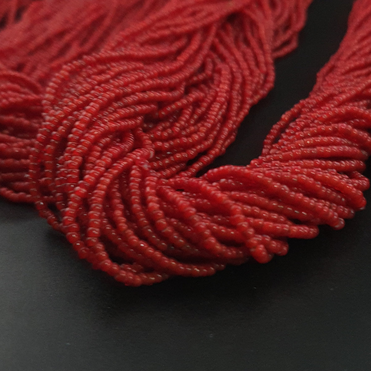 Antique Venetian Style 2-2.5mm Whiteheart Glass MultiStrand 20-21 Strands