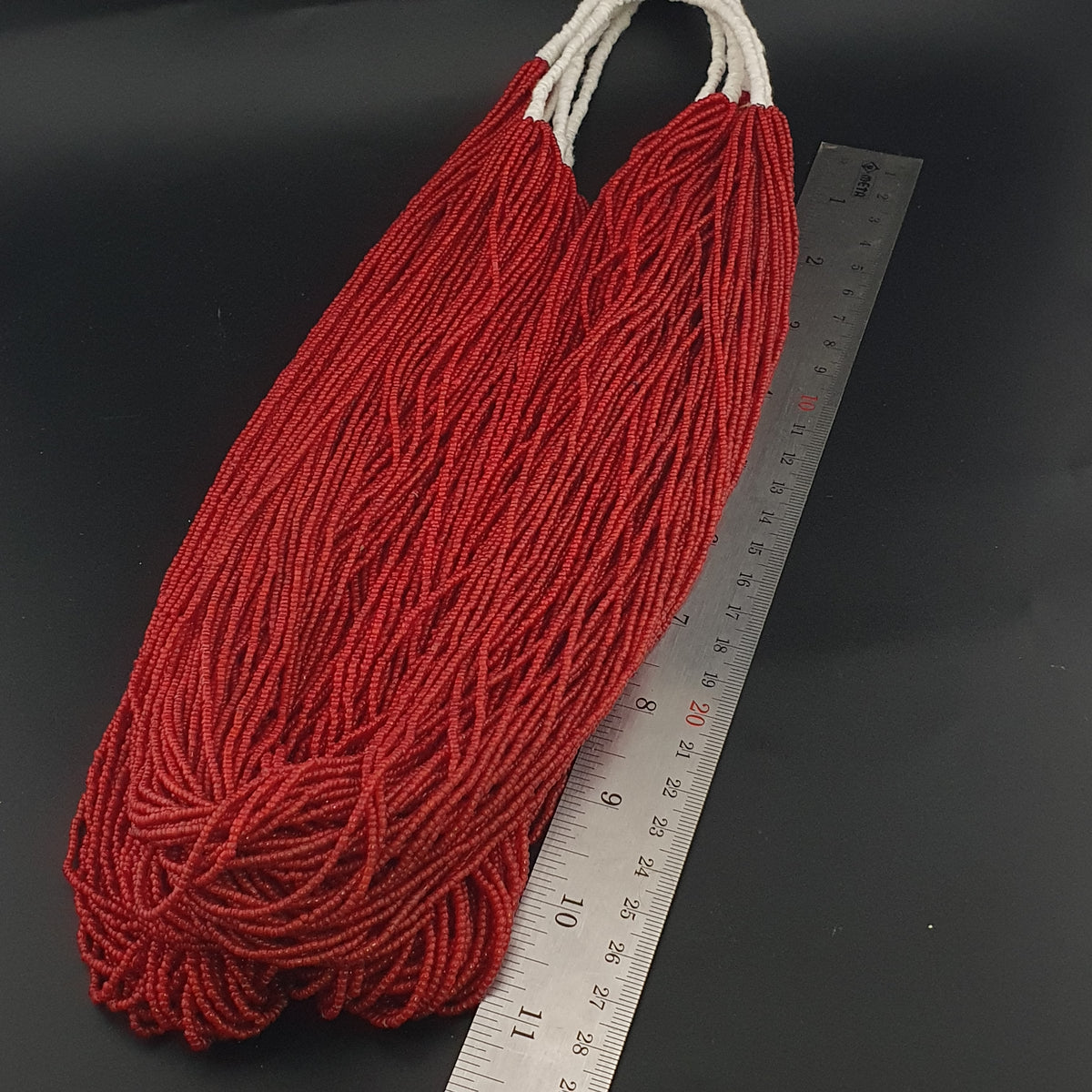 Antique Venetian Style 2-2.5mm Whiteheart Glass MultiStrand 20-21 Strands