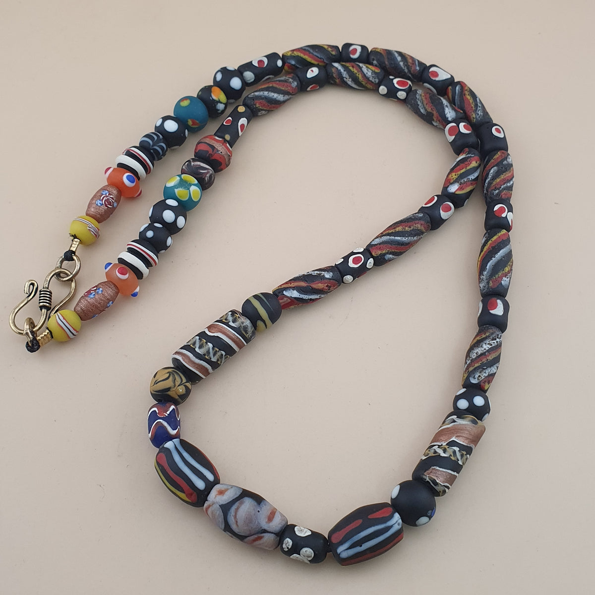 VIntage Antique Venetian Style Mix Glass Beaded Necklace