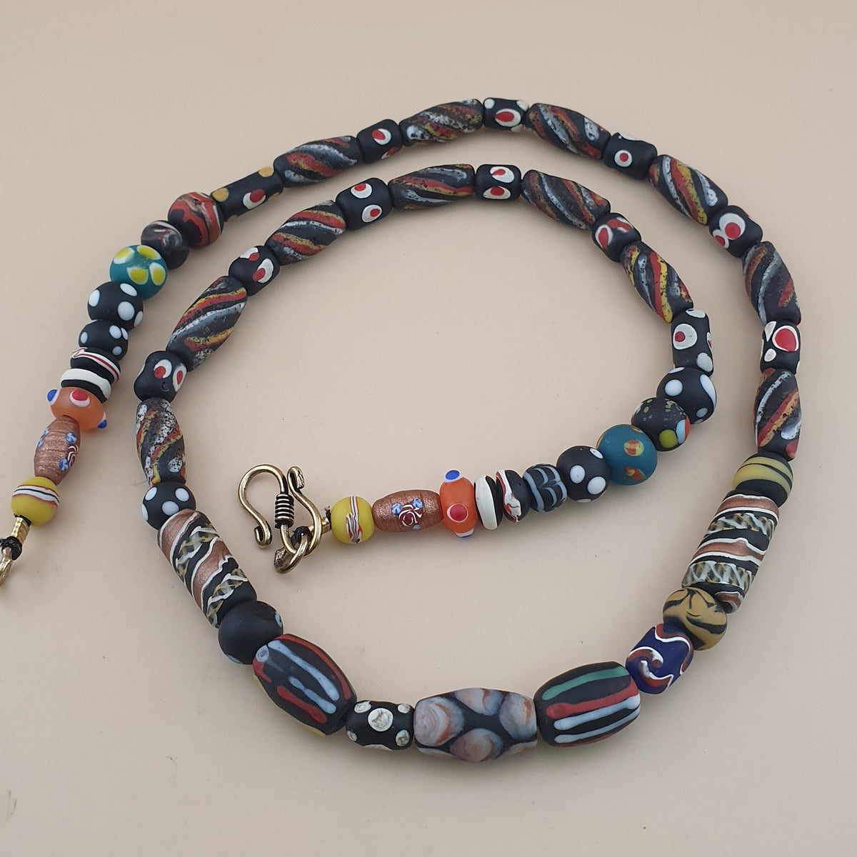 VIntage Antique Venetian Style Mix Glass Beaded Necklace