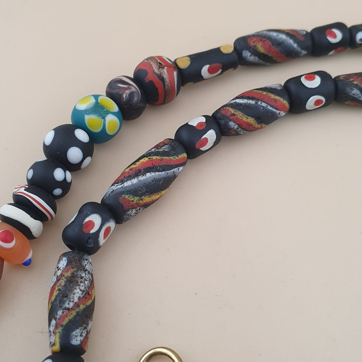 VIntage Antique Venetian Style Mix Glass Beaded Necklace