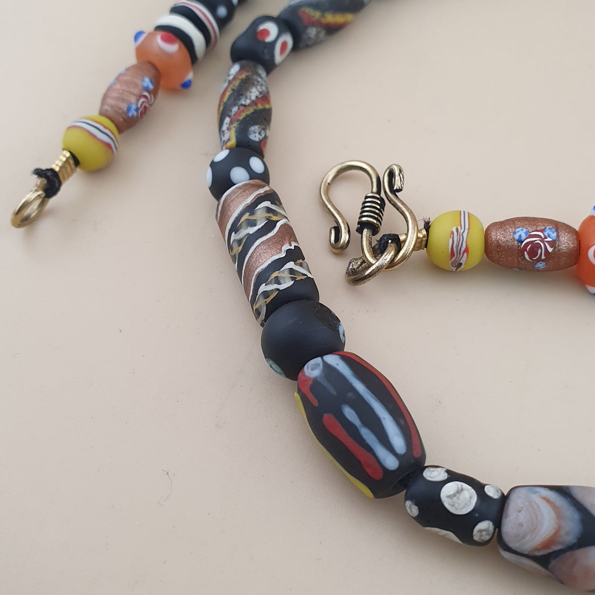 VIntage Antique Venetian Style Mix Glass Beaded Necklace