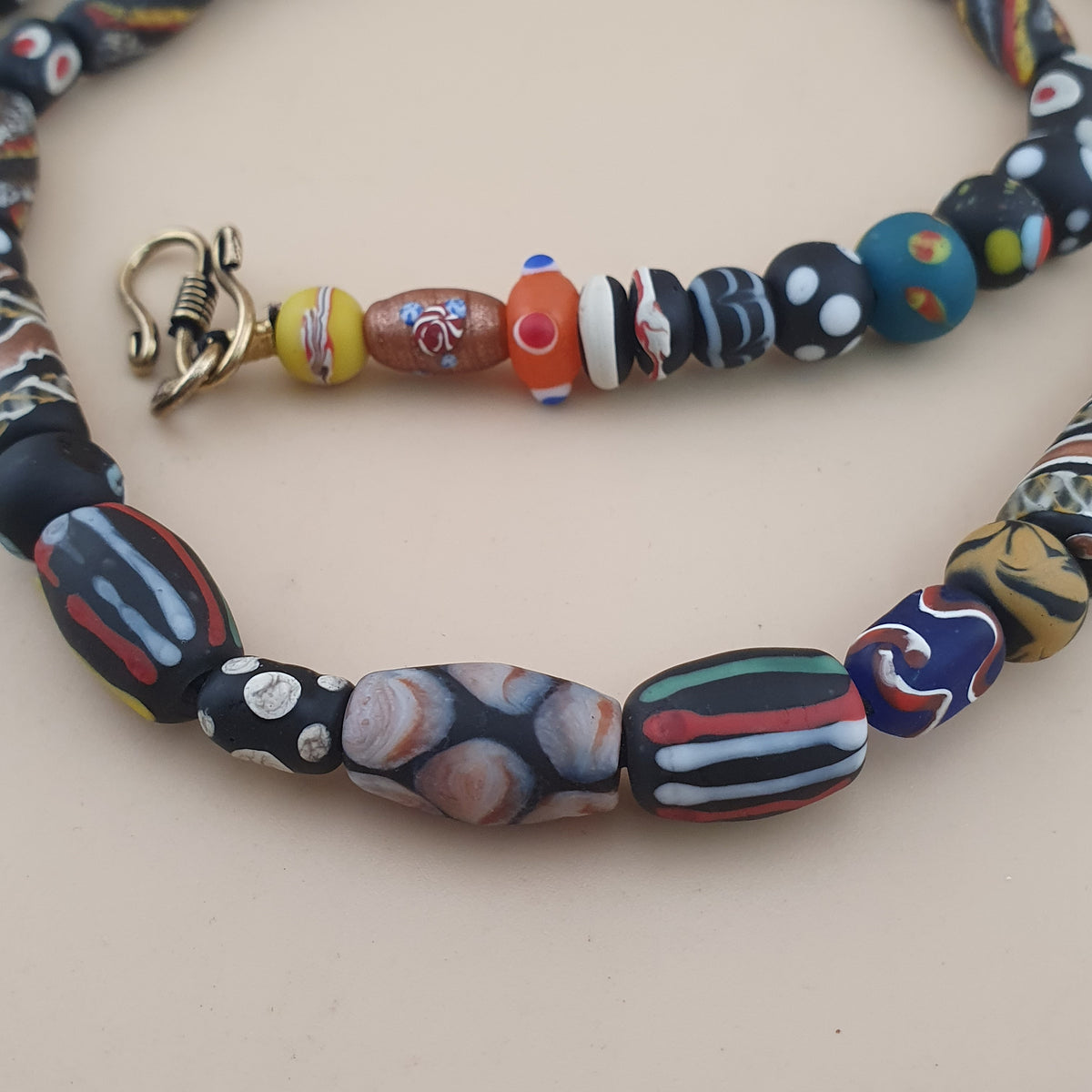VIntage Antique Venetian Style Mix Glass Beaded Necklace