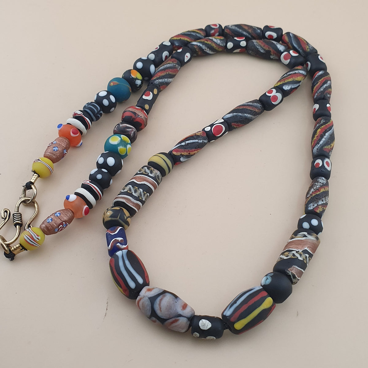 VIntage Antique Venetian Style Mix Glass Beaded Necklace