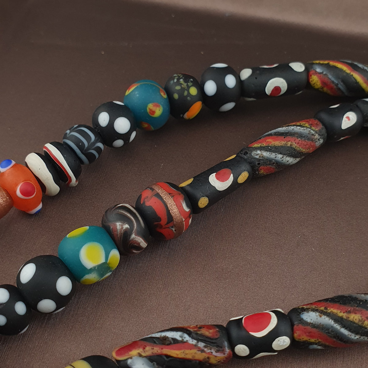 VIntage Antique Venetian Style Mix Glass Beaded Necklace