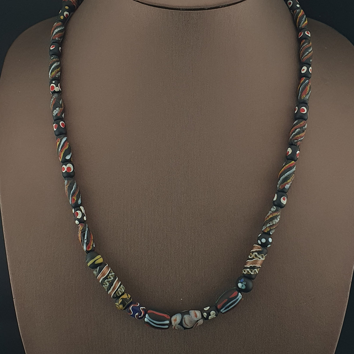 VIntage Antique Venetian Style Mix Glass Beaded Necklace