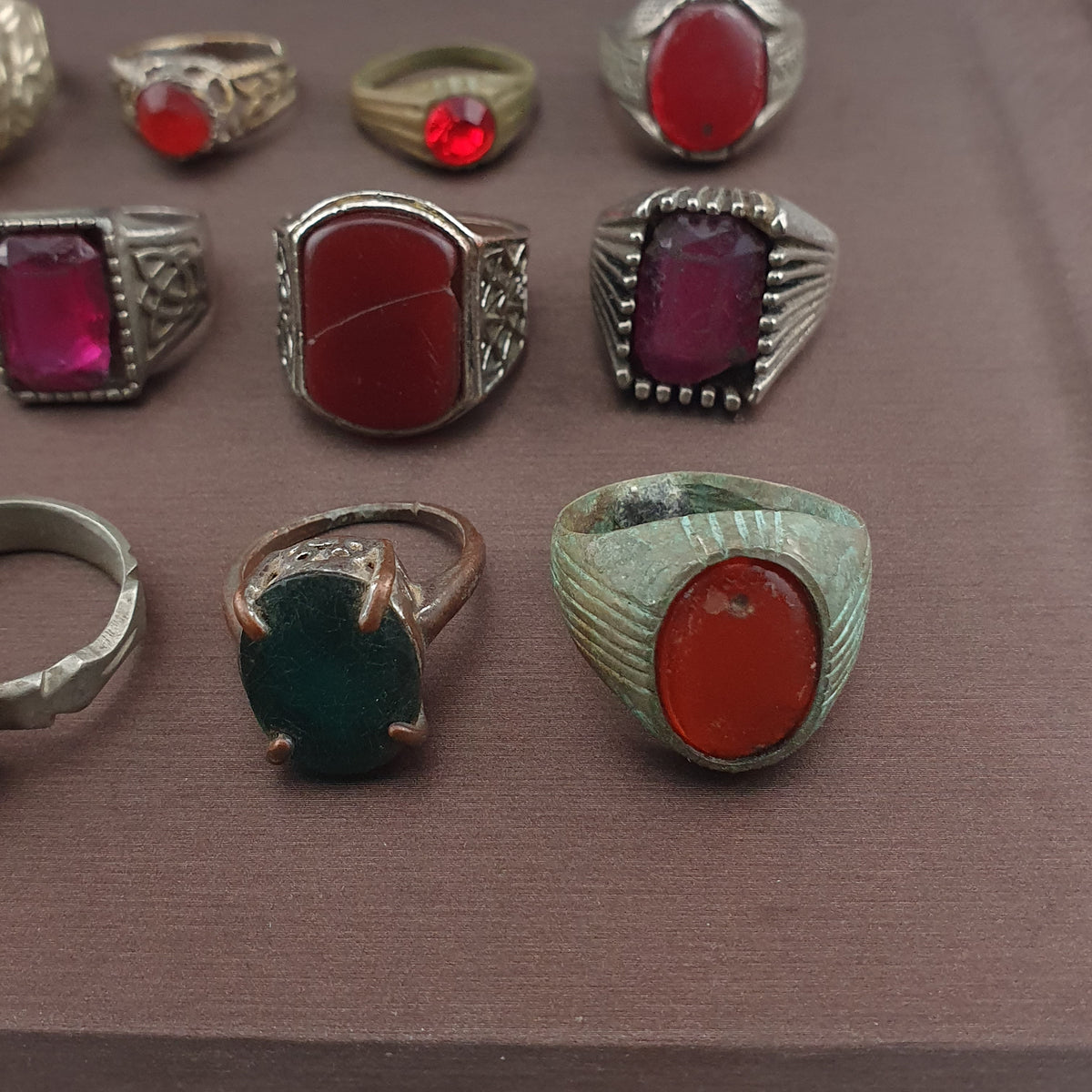 Collectible Antique Brass Rings 15 Mixed Vintage Handmade Designs