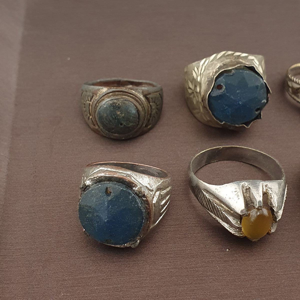 Collectible Antique Brass Rings 15 Mixed Vintage Handmade Designs