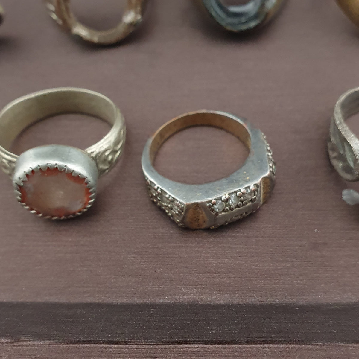 Lot of 24 Antique Rings  Mixed Brass Damaged Antique Style Ring Collection