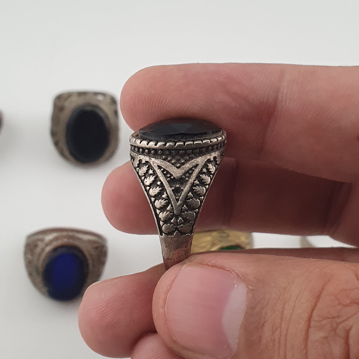 15 Vintage Rings Mixed Lot  Antique Brass Collectible Jewelry