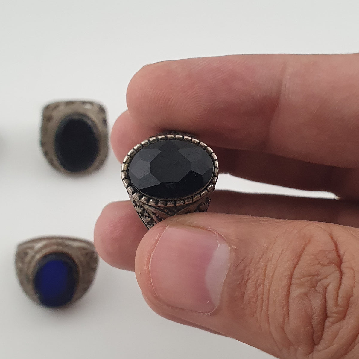15 Vintage Rings Mixed Lot  Antique Brass Collectible Jewelry