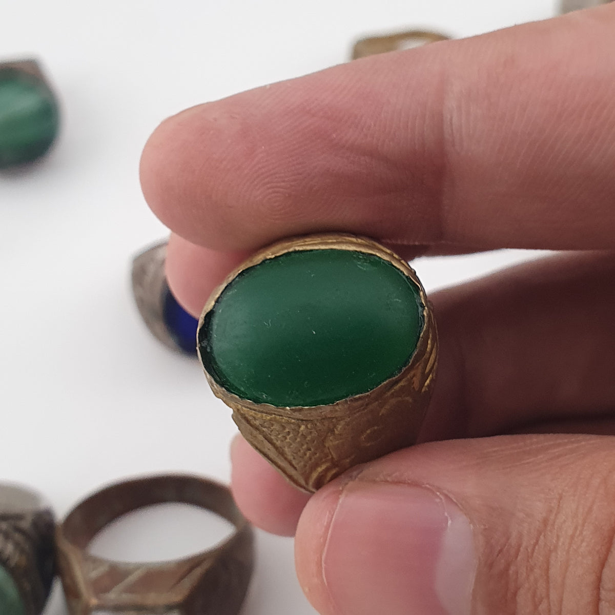 15 Vintage Rings Mixed Lot  Antique Brass Collectible Jewelry