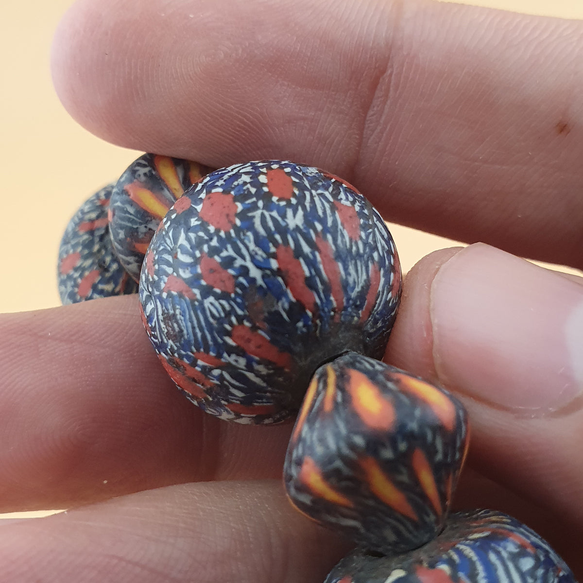 Antique Venetian Style Gabri Eyes & Melon Desgin Himalayan Tibetan Dzi Beads Bracelets