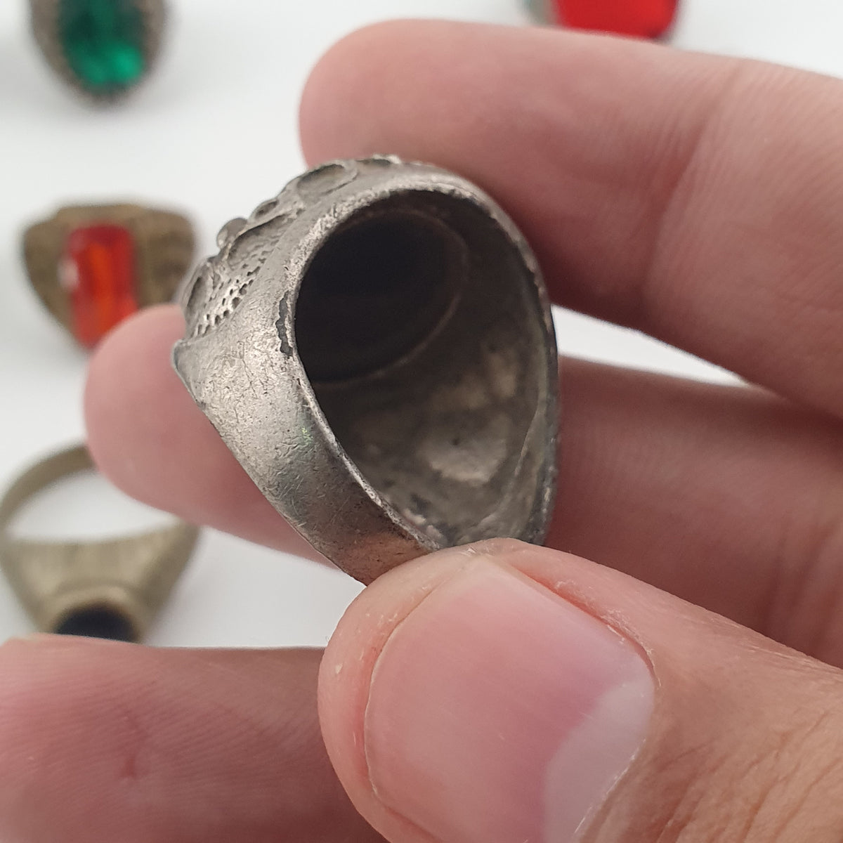 Ancient Inspired Brass Rings Set of 15 Collectible Jewellery Pieces