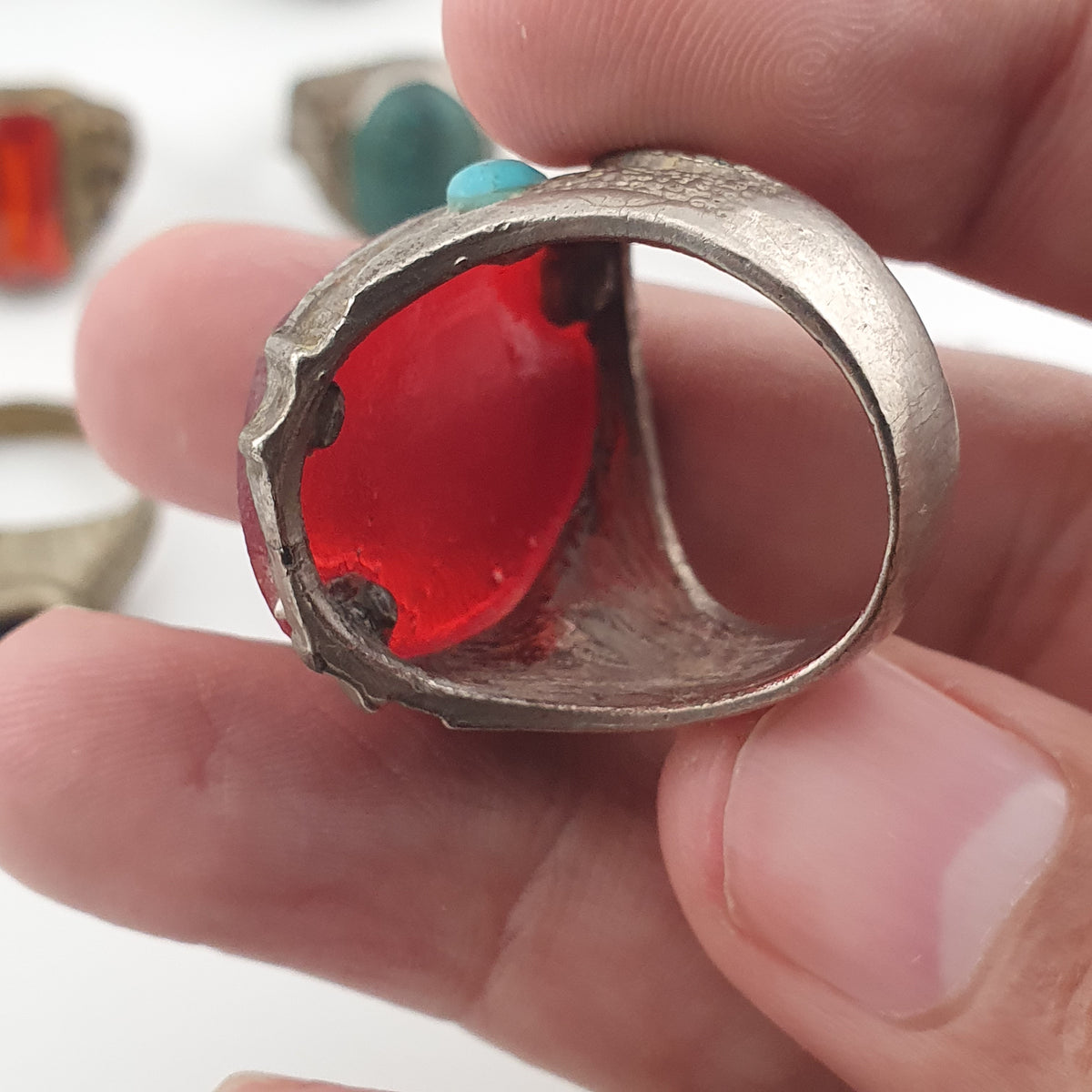 Ancient Inspired Brass Rings Set of 15 Collectible Jewellery Pieces