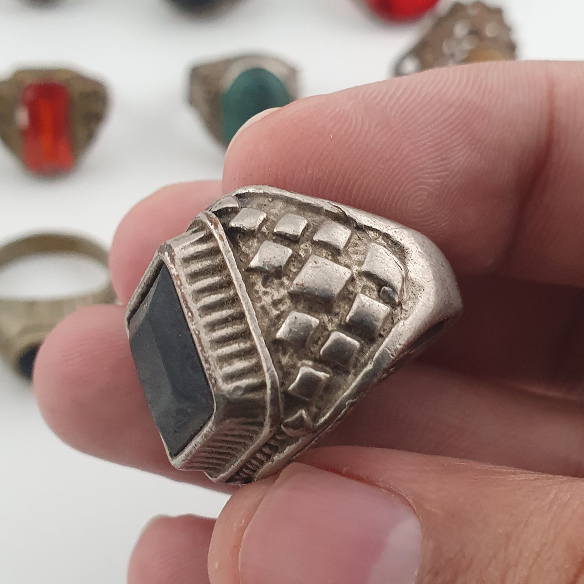Ancient Inspired Brass Rings Set of 15 Collectible Jewellery Pieces