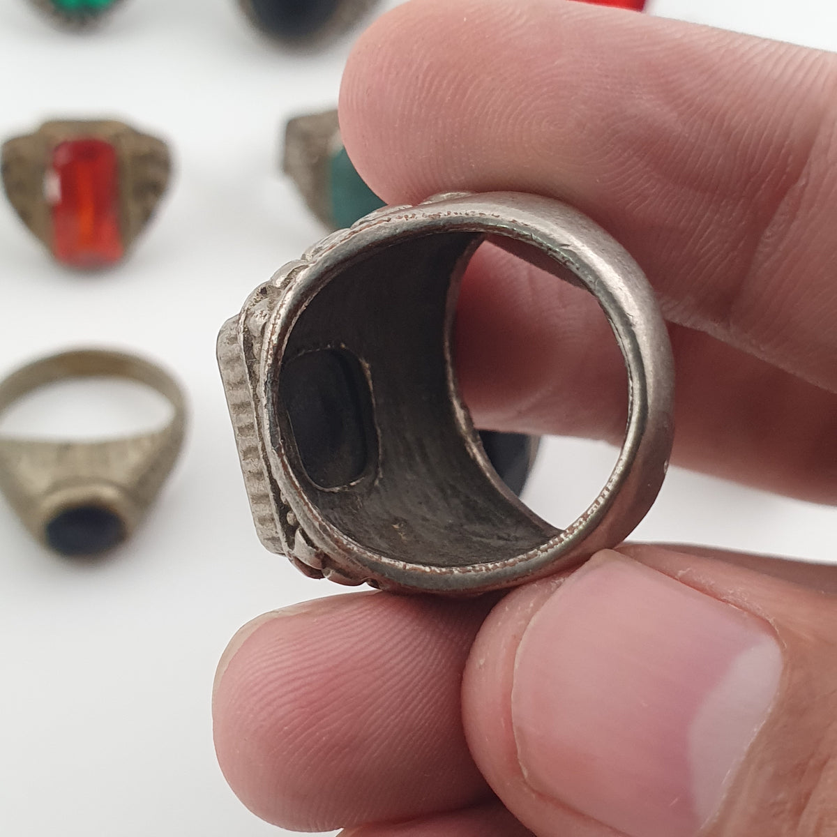 Ancient Inspired Brass Rings Set of 15 Collectible Jewellery Pieces