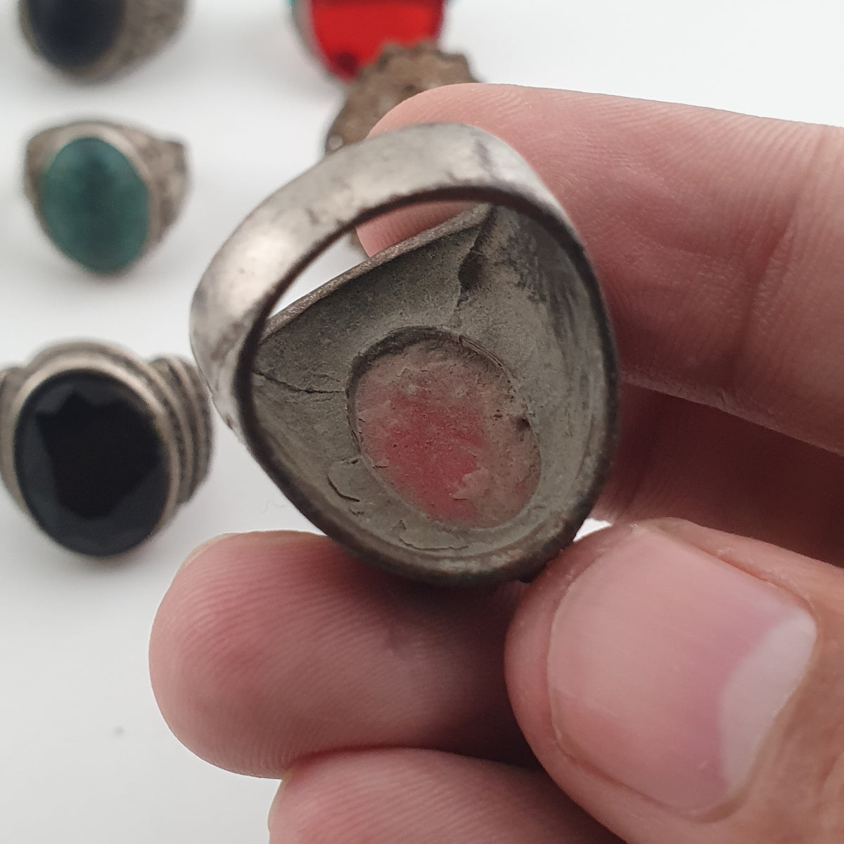 Ancient Inspired Brass Rings Set of 15 Collectible Jewellery Pieces