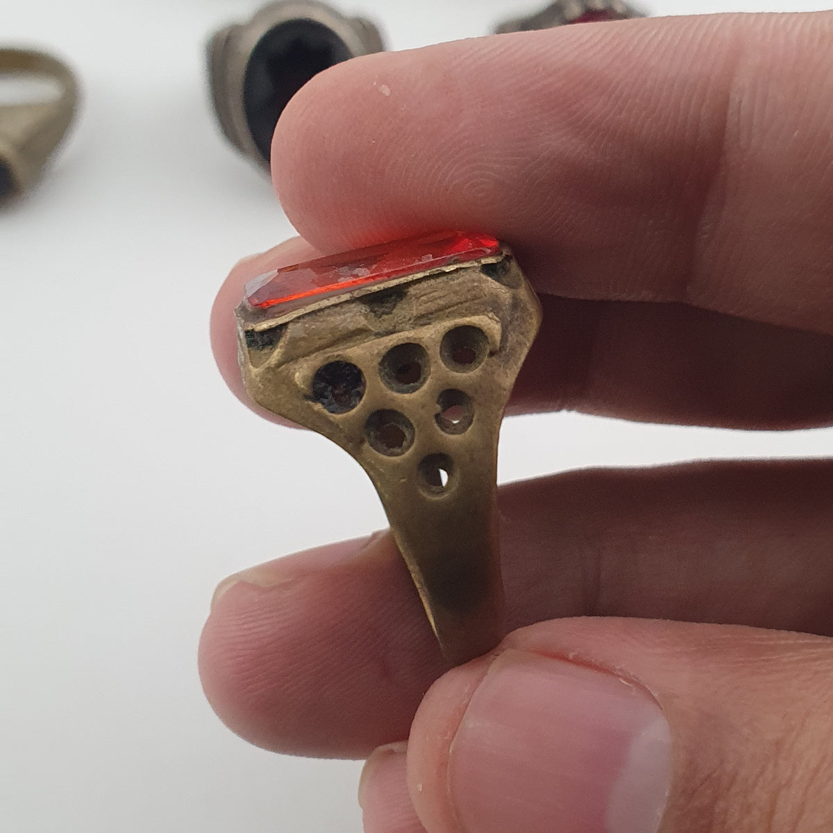 Ancient Inspired Brass Rings Set of 15 Collectible Jewellery Pieces