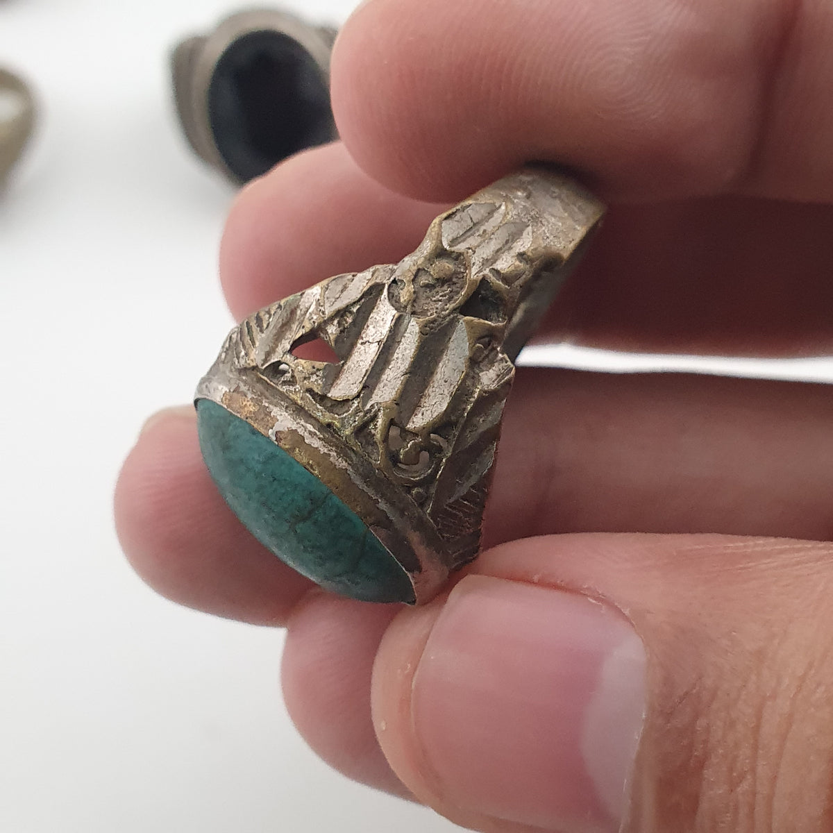 Ancient Inspired Brass Rings Set of 15 Collectible Jewellery Pieces
