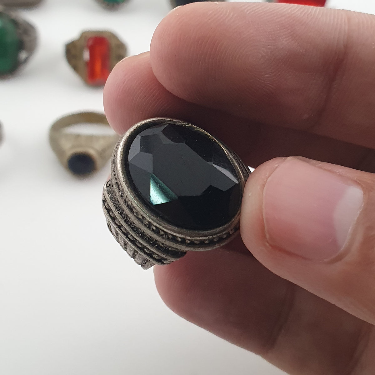 Ancient Inspired Brass Rings Set of 15 Collectible Jewellery Pieces