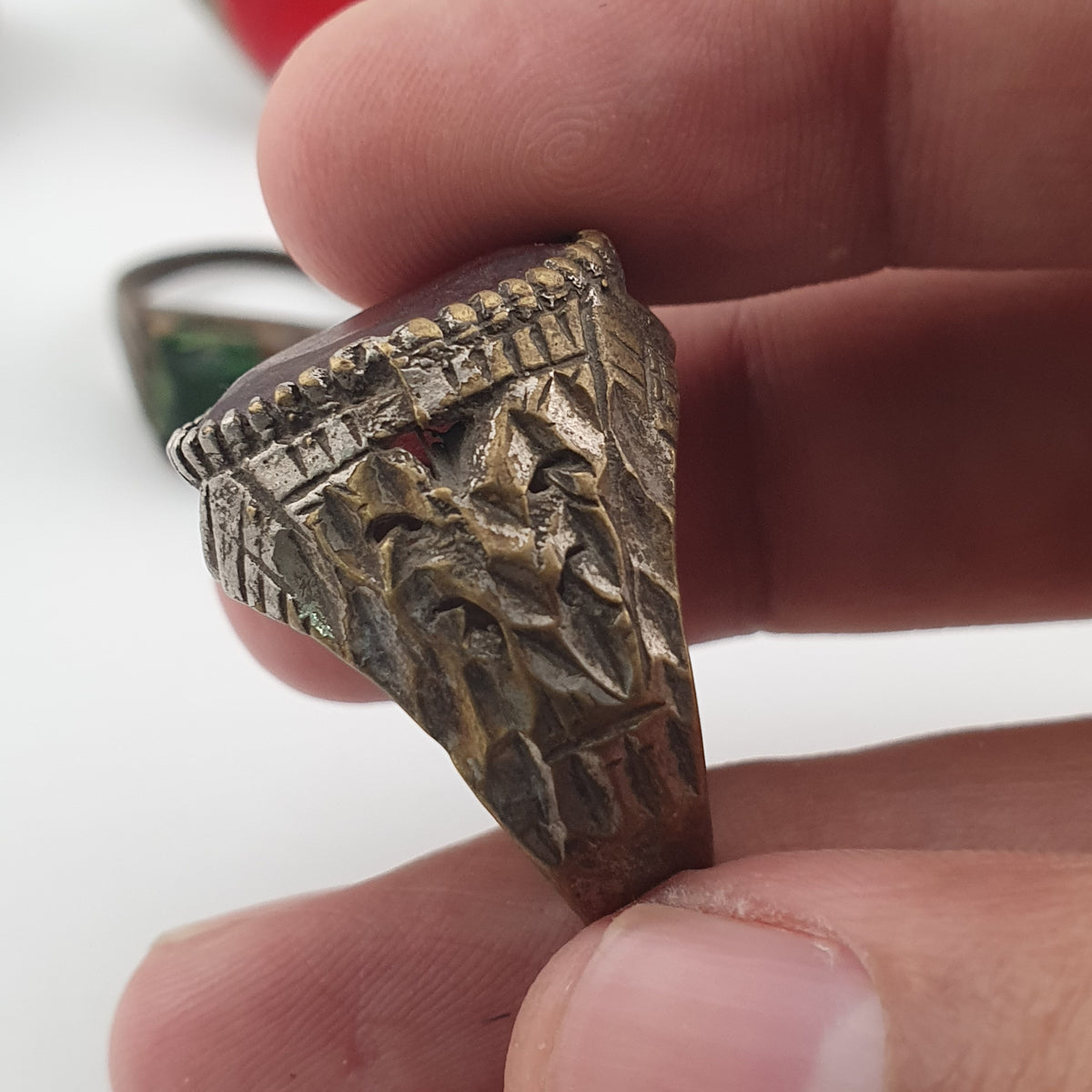 Heritage Antique Brass Jewellery Collection of 15 Mixed Rings