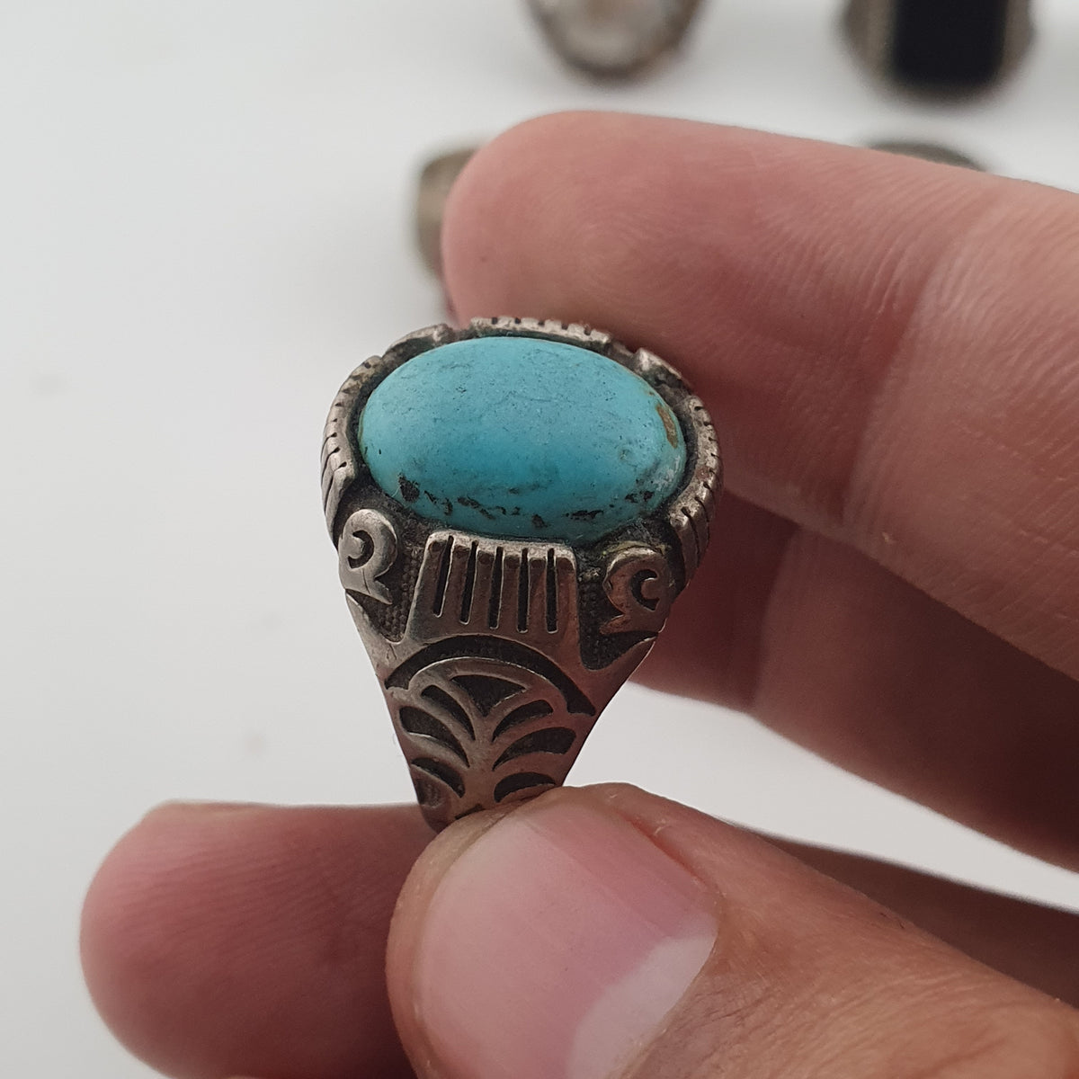 Antique Rings Lot 15 Mixed Brass, Stone & Glass Rings