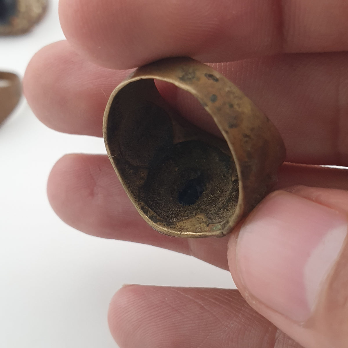 15 Antique Style Brass Rings Mixed Stone & Colourful Glass Accents