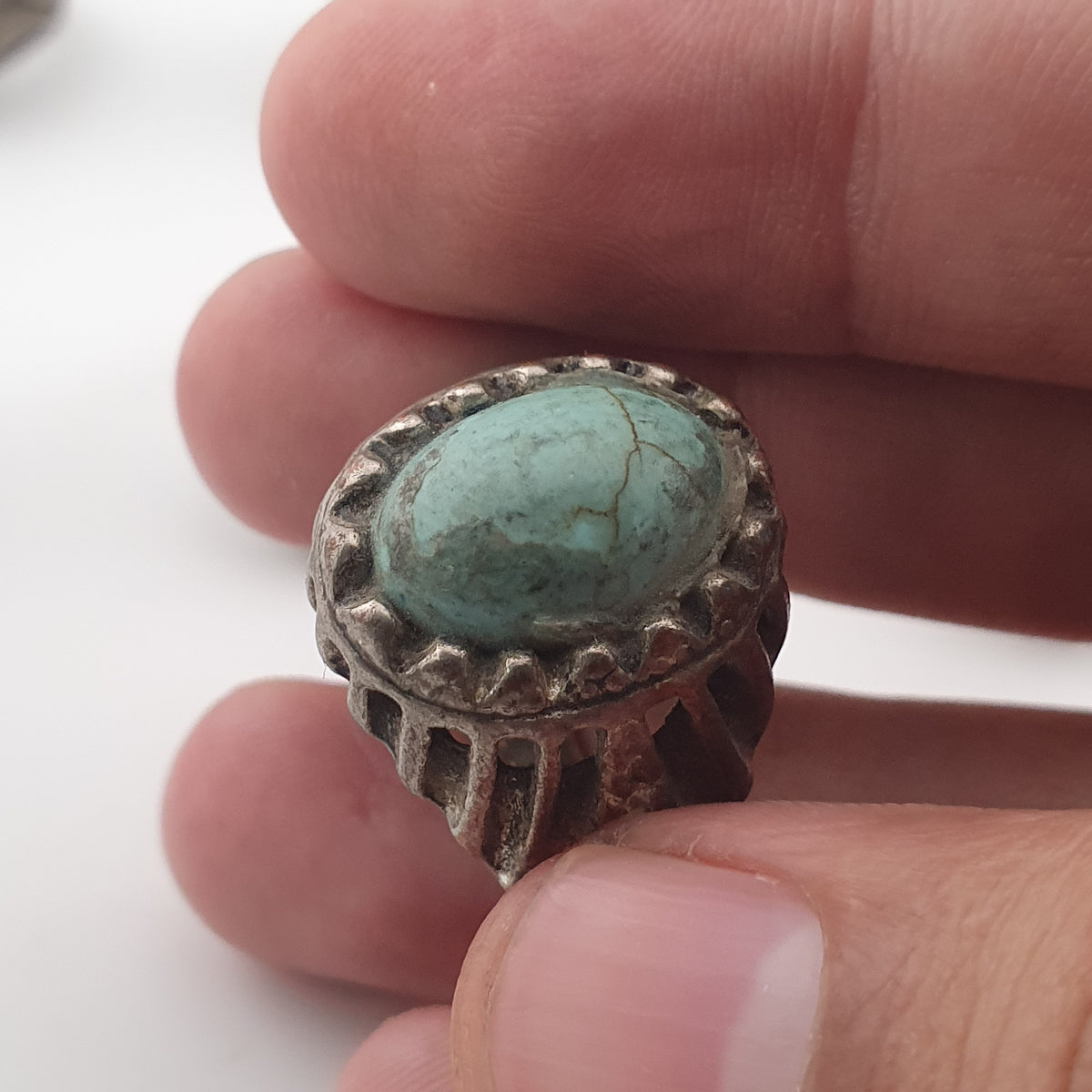 Lot of 15 Antique Tribal Style Brass Rings  Mixed Stone & Colourful Glass