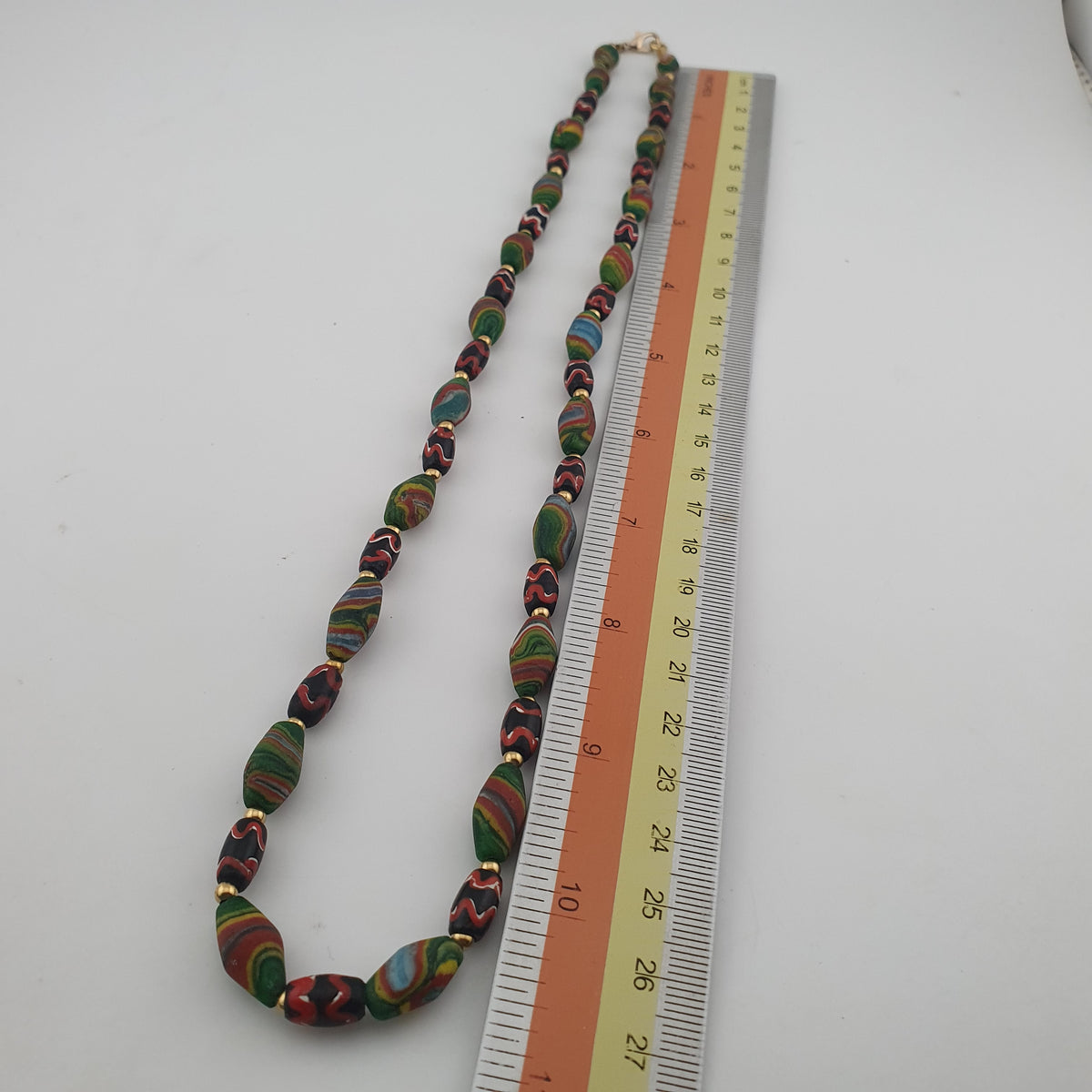 Vintage Venetian Style Tiny Gabri Eyes Glass Beads Necklace
