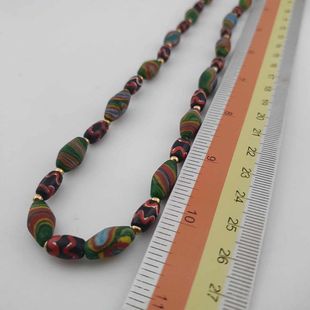 Vintage Venetian Style Tiny Gabri Eyes Glass Beads Necklace