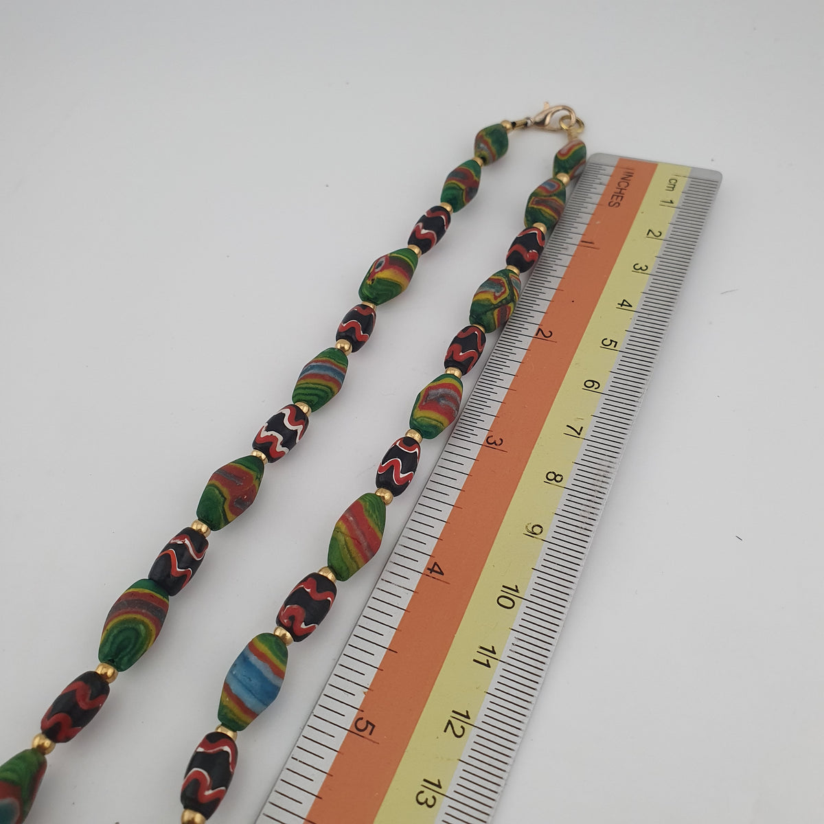 Vintage Venetian Style Tiny Gabri Eyes Glass Beads Necklace