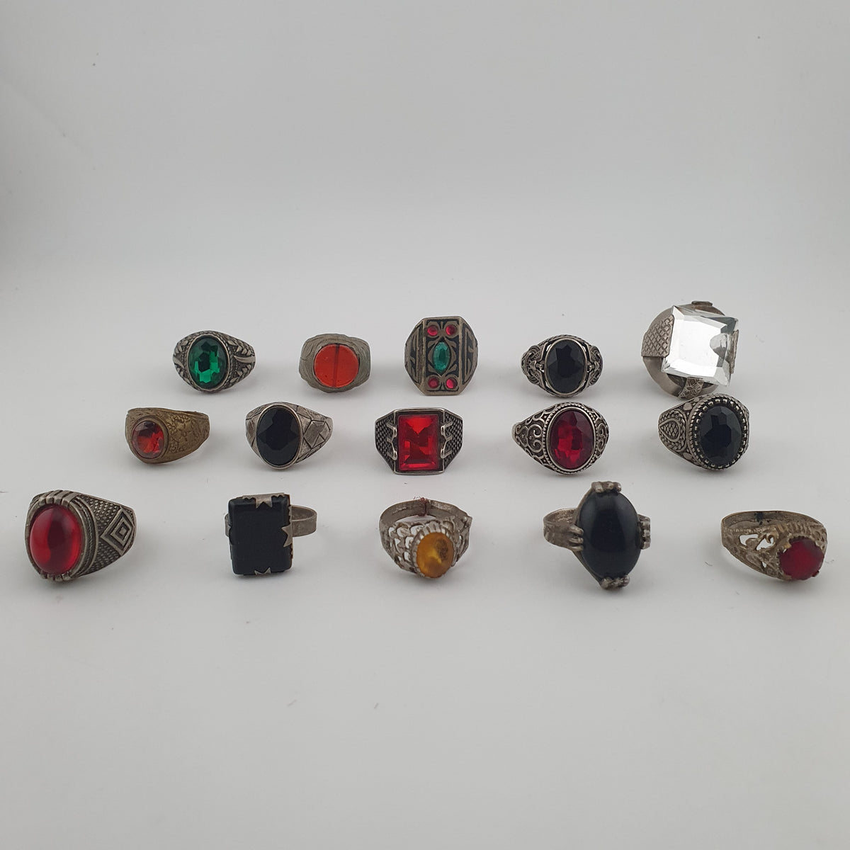 Antique Heritage Ring Collection 15 Rustic Brass Jewellery Pieces
