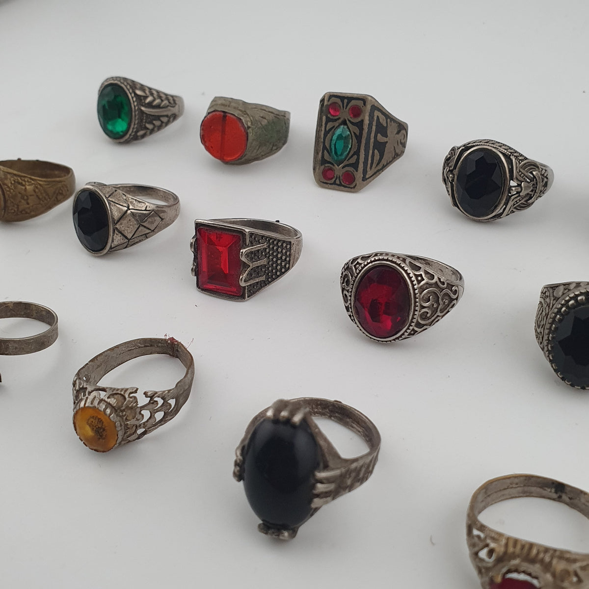 Antique Heritage Ring Collection 15 Rustic Brass Jewellery Pieces