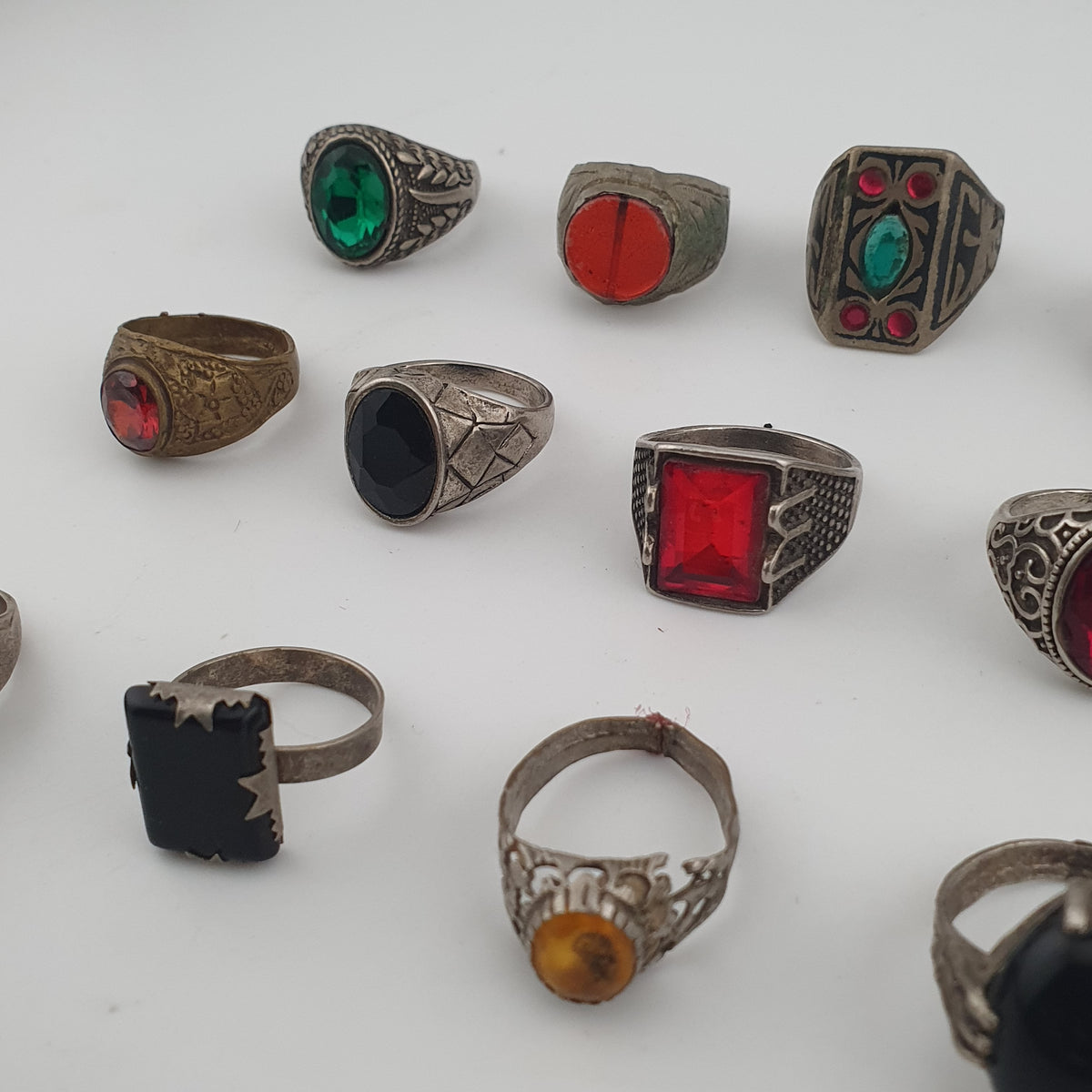 Antique Heritage Ring Collection 15 Rustic Brass Jewellery Pieces