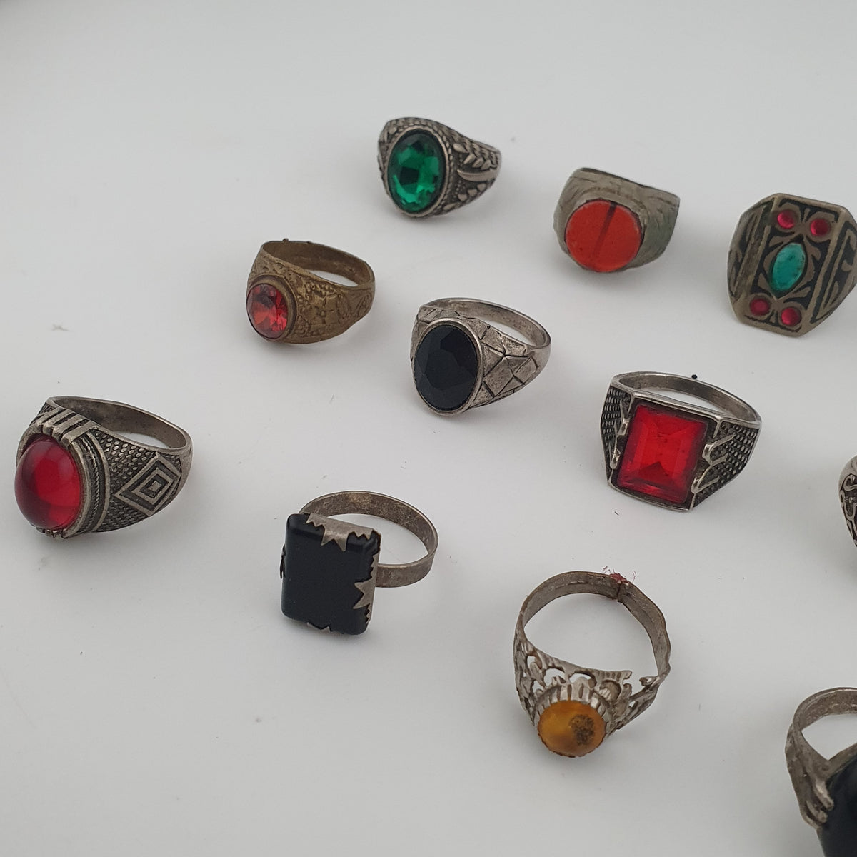 Antique Heritage Ring Collection 15 Rustic Brass Jewellery Pieces
