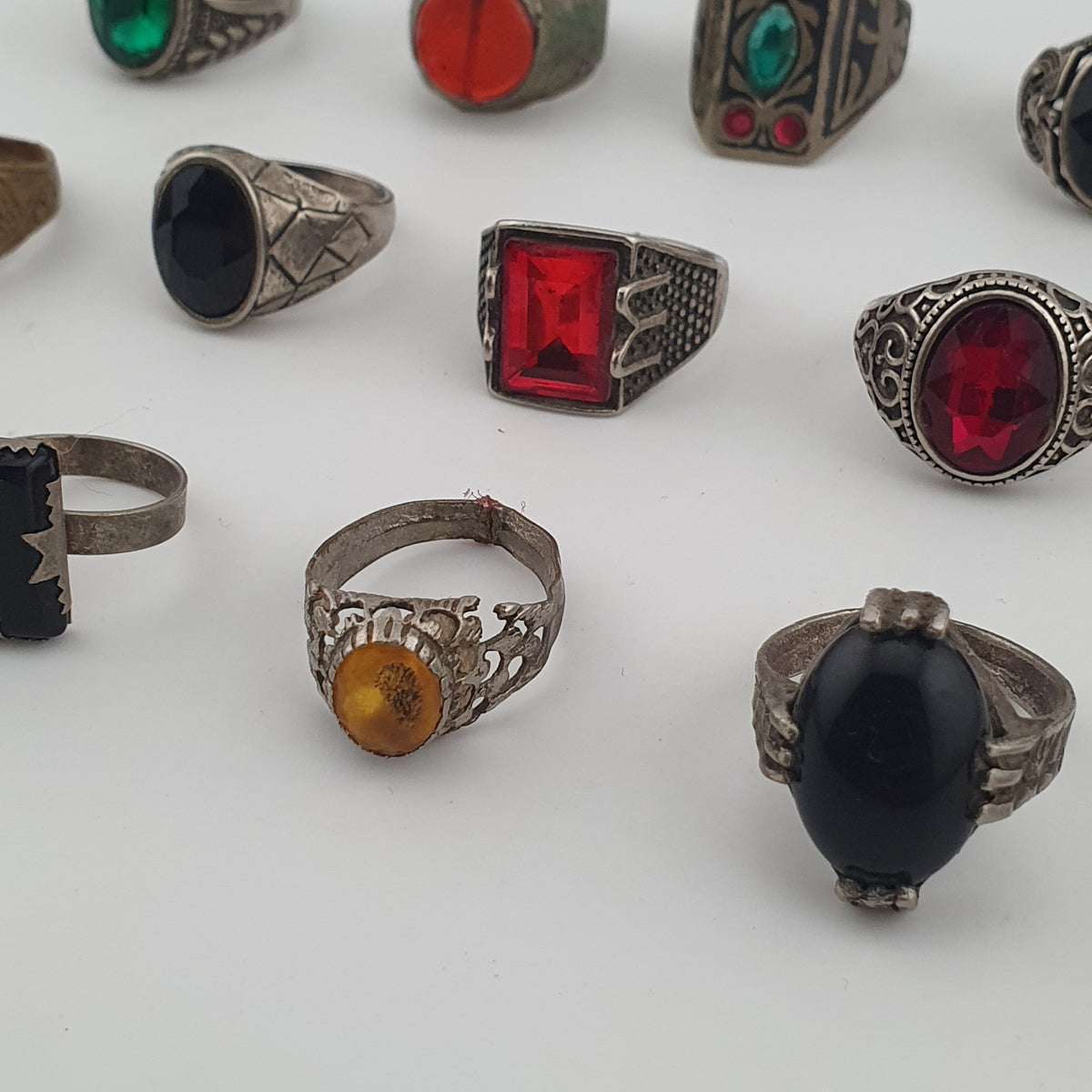 Antique Heritage Ring Collection 15 Rustic Brass Jewellery Pieces