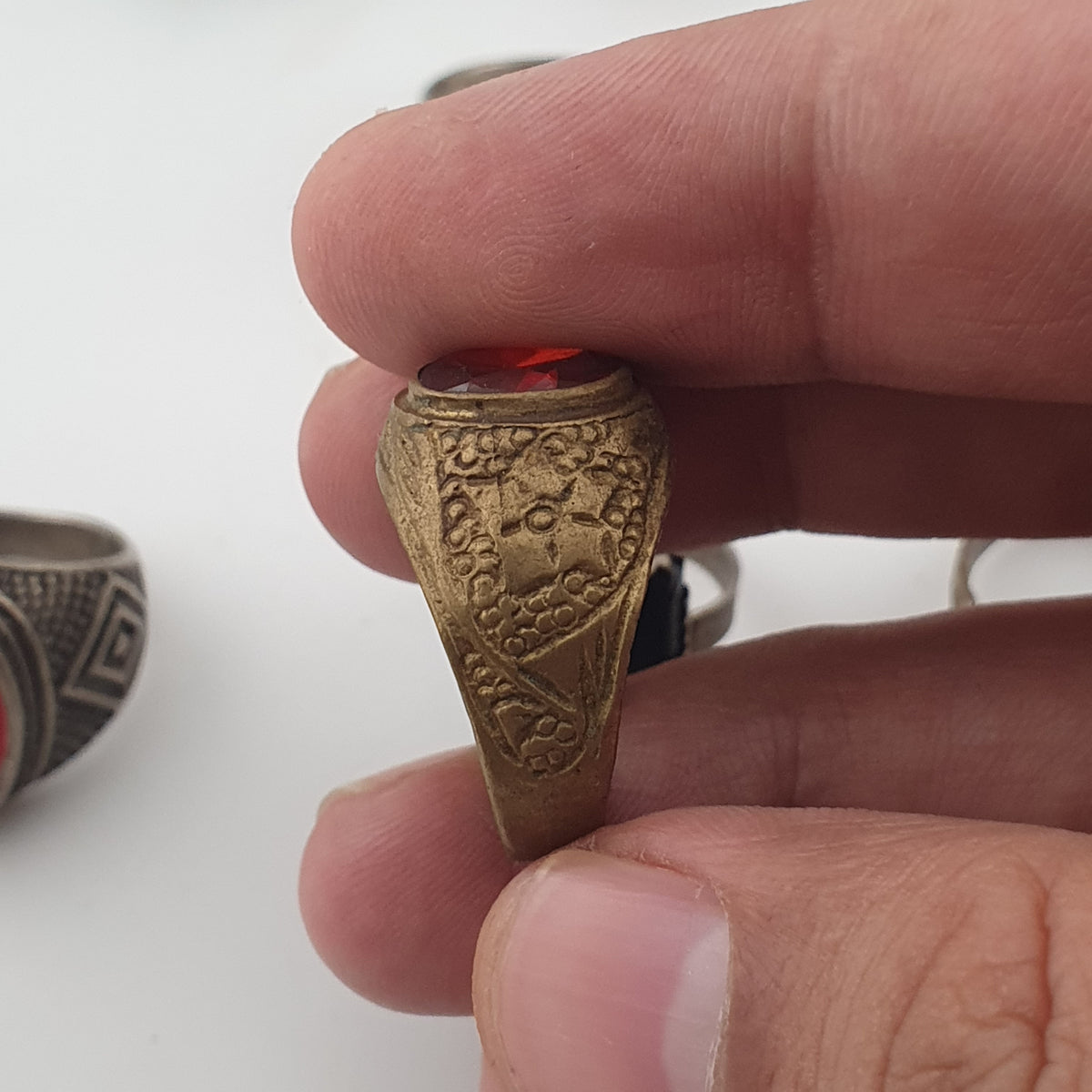 Antique Heritage Ring Collection 15 Rustic Brass Jewellery Pieces