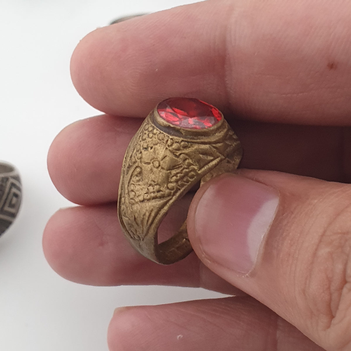 Antique Heritage Ring Collection 15 Rustic Brass Jewellery Pieces