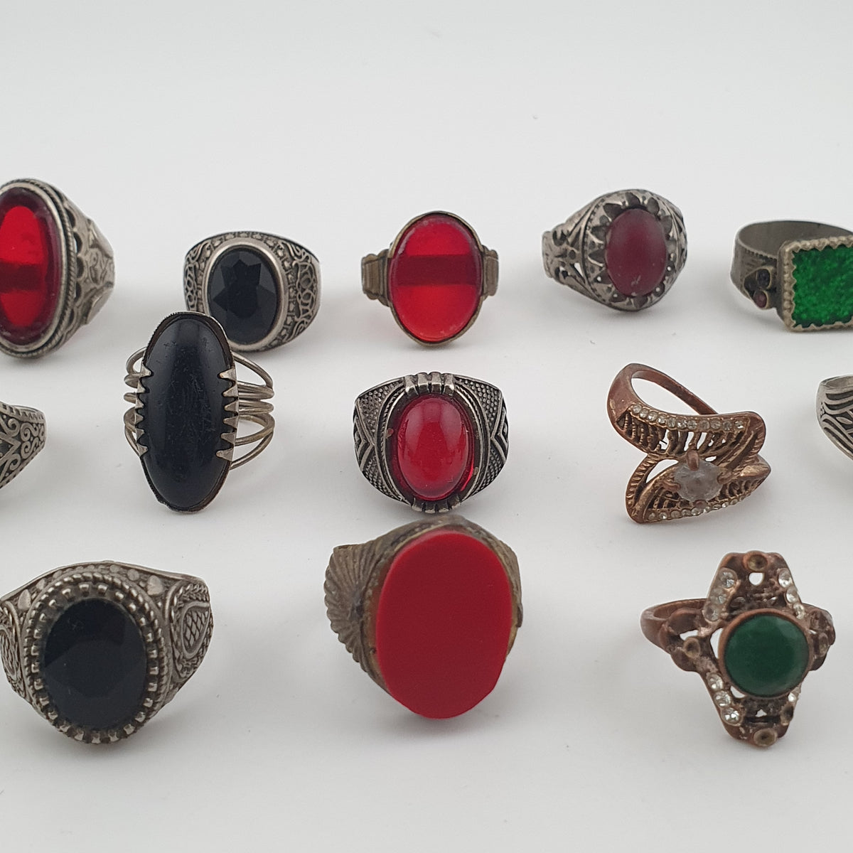 Heritage Antique Jewellery Lot 15 Mixed Brass Statement Rings