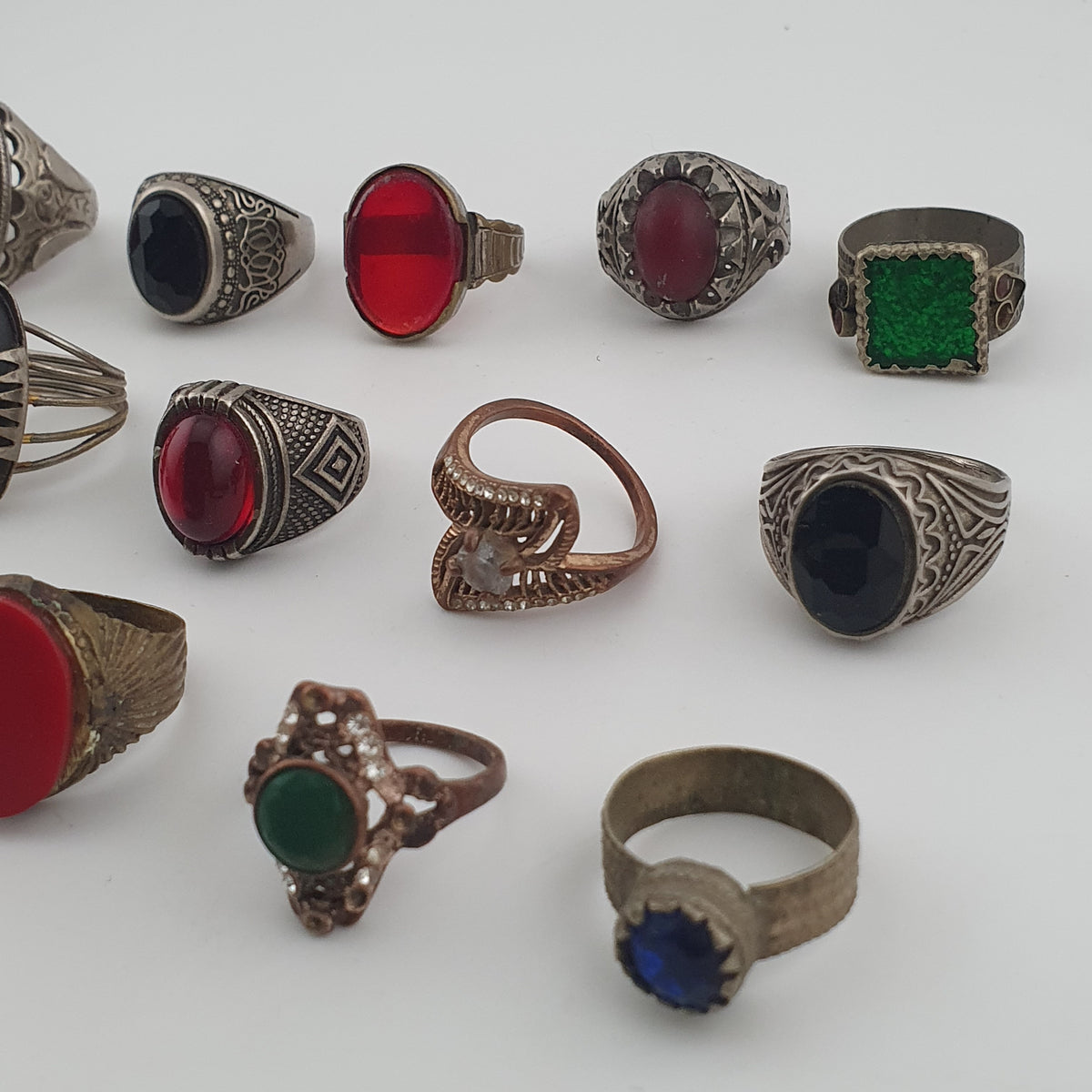 Heritage Antique Jewellery Lot 15 Mixed Brass Statement Rings